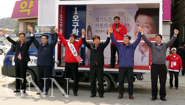 [동영상]오구환 김춘배 맞짱유세 가열에 현리장 후끈